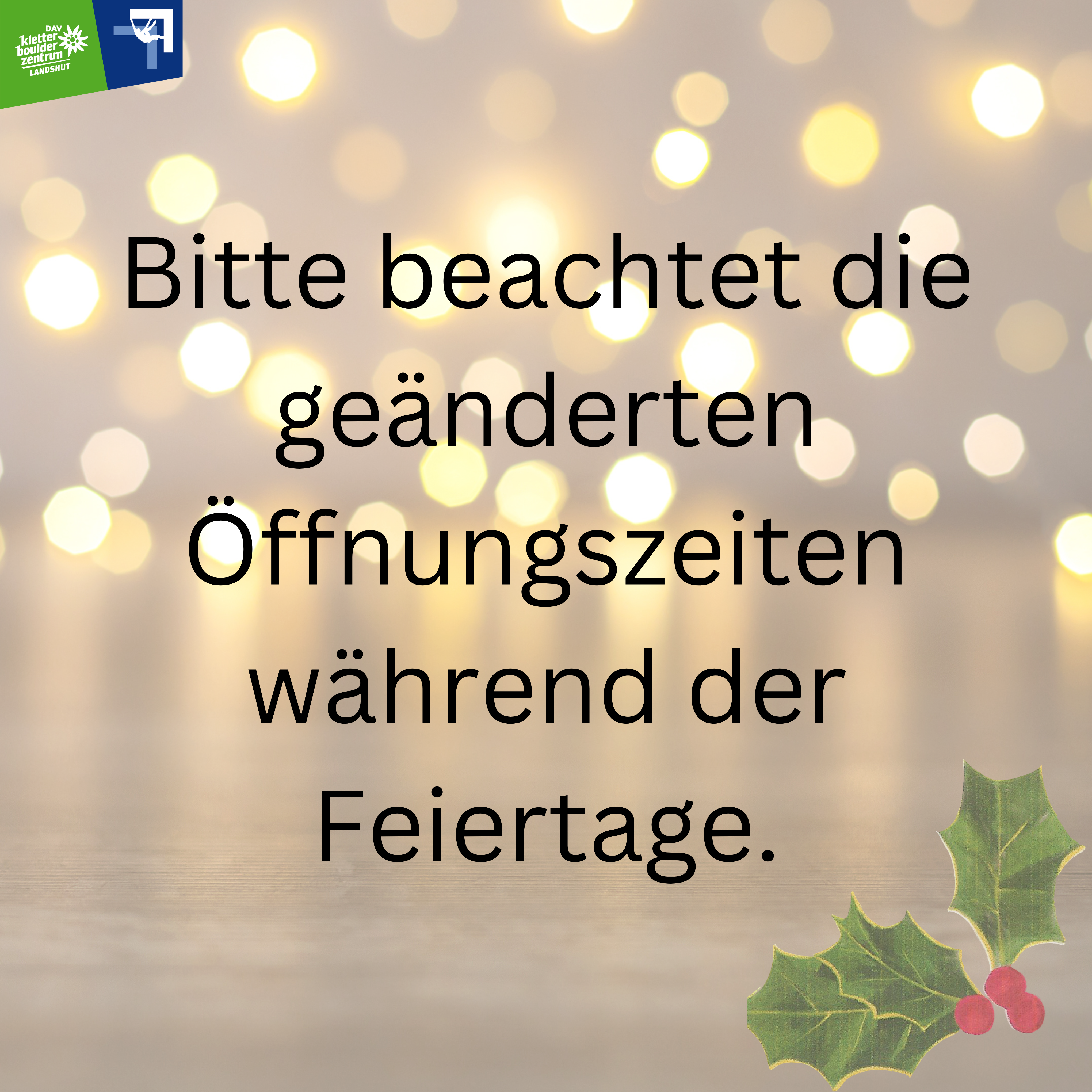 Wir bitten um euer Verständnis und wünschen euch eine besinnliche Vorweihnachtszeit! (1)